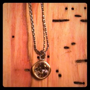 Brighton peach crystal pendant with necklace